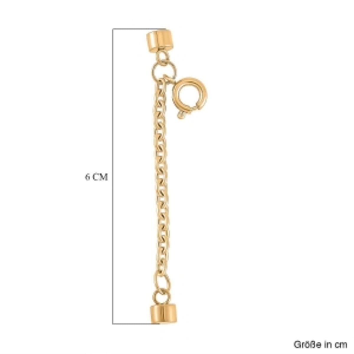 ION Plated YG Stainless Steel Magetic Lock with 7MM Spring Ring Lock and 1.5 Inch 0.6mm Cross Chain image number 4