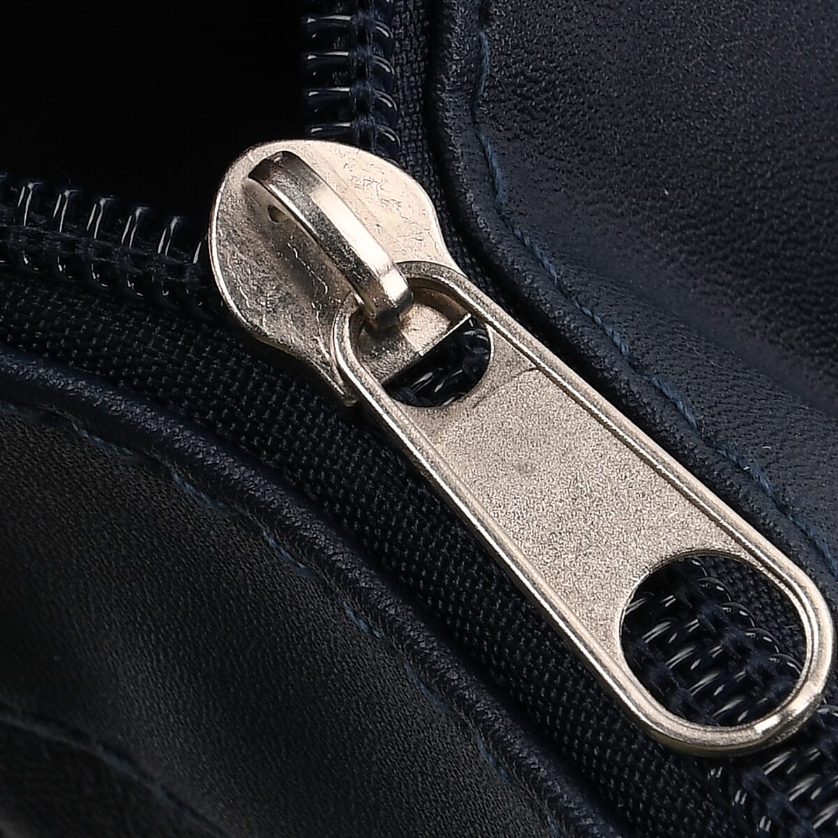 Doorbuster Blue Patchwork Sheep Leather Crossbody Bag with Shoulder Strap image number 6