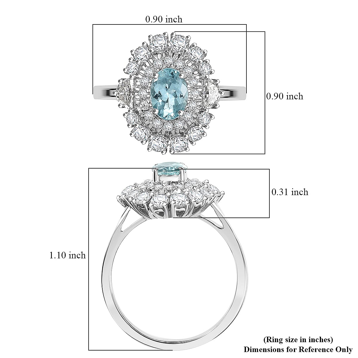 Rhapsody 950 Platinum AAAA Paraiba Tourmaline, Diamond (E-F, VS2) (1.36 cts) Ring (Size 10.0) (7 g) 2.25 ctw image number 5