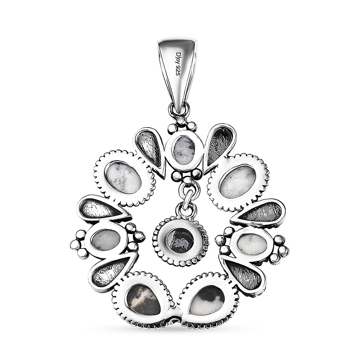 Buy D'Joy Artisan Crafted White Buffalo 5.10 ctw Squash Blossom