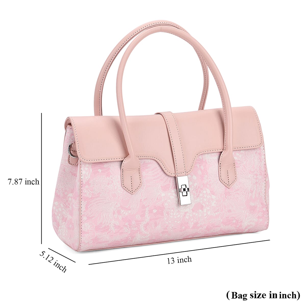 Pink Faux Leather and Sequin Timeless Fringe Crossbody Bag with Shoulder Bag image number 7