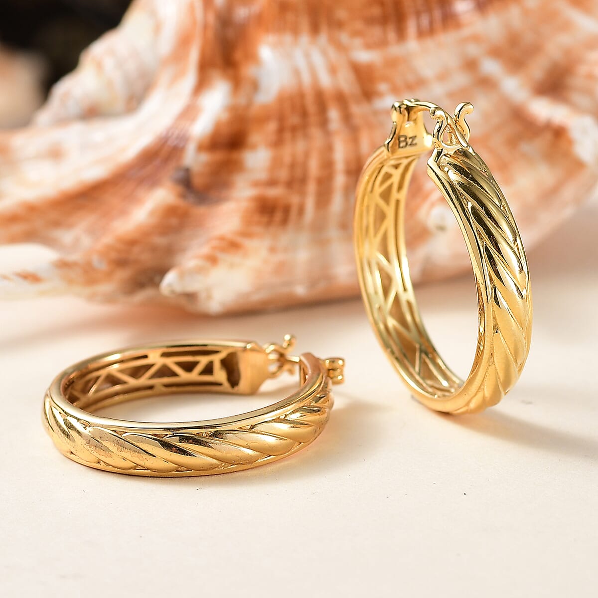 Bronzella Collection Earrings in 18K Gold Overlay Bronze image number 1