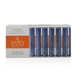 Clalista Tools Icon Hot Roller 6 Roller Base, 12 Hair Clips, 12 Long Ion Rollers, One Travel Pouch - Repack Grade B