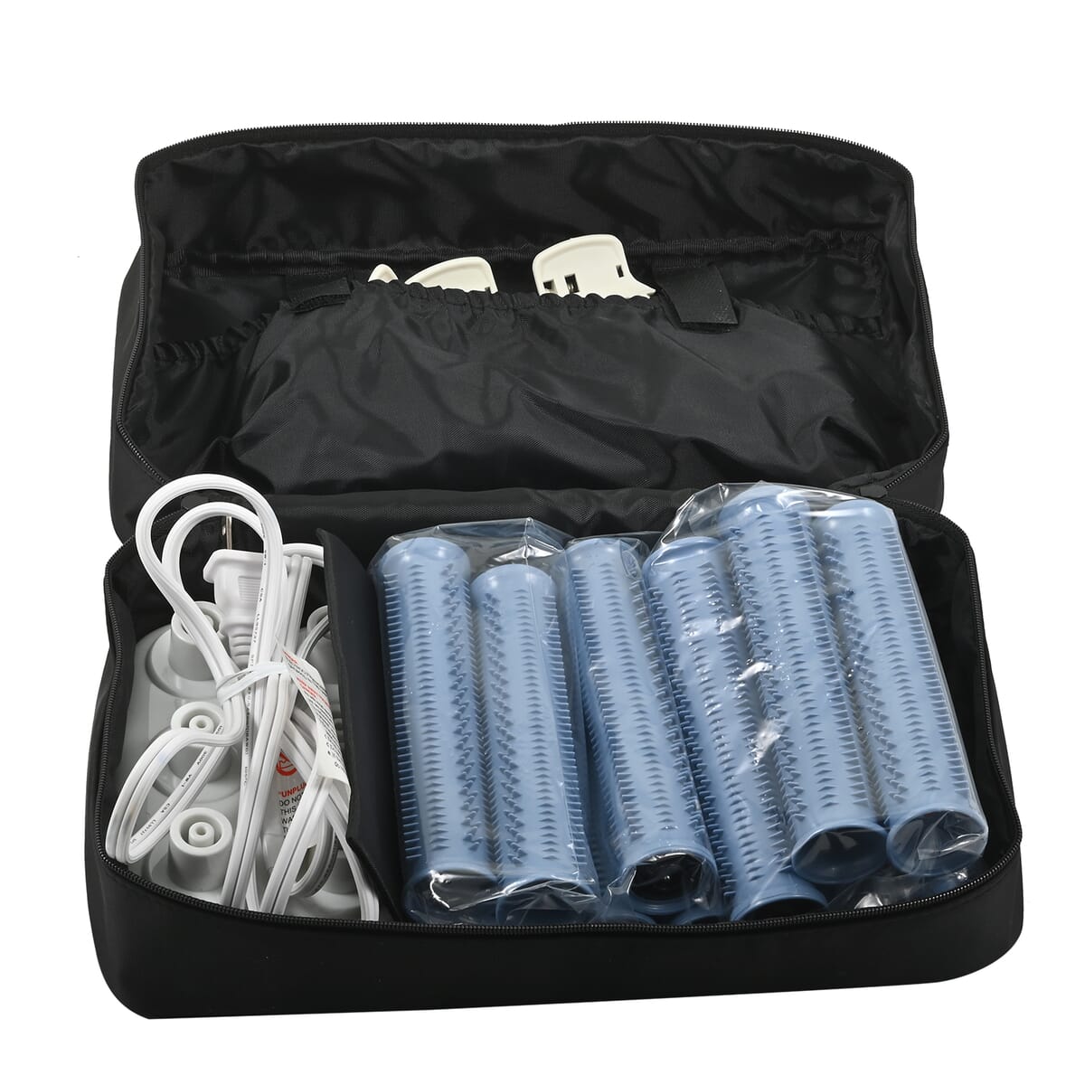 Clalista Tools Icon Hot Roller 6 Roller Base, 12 Hair Clips, 12 Long Ion Rollers, One Travel Pouch - Repack Grade B image number 1