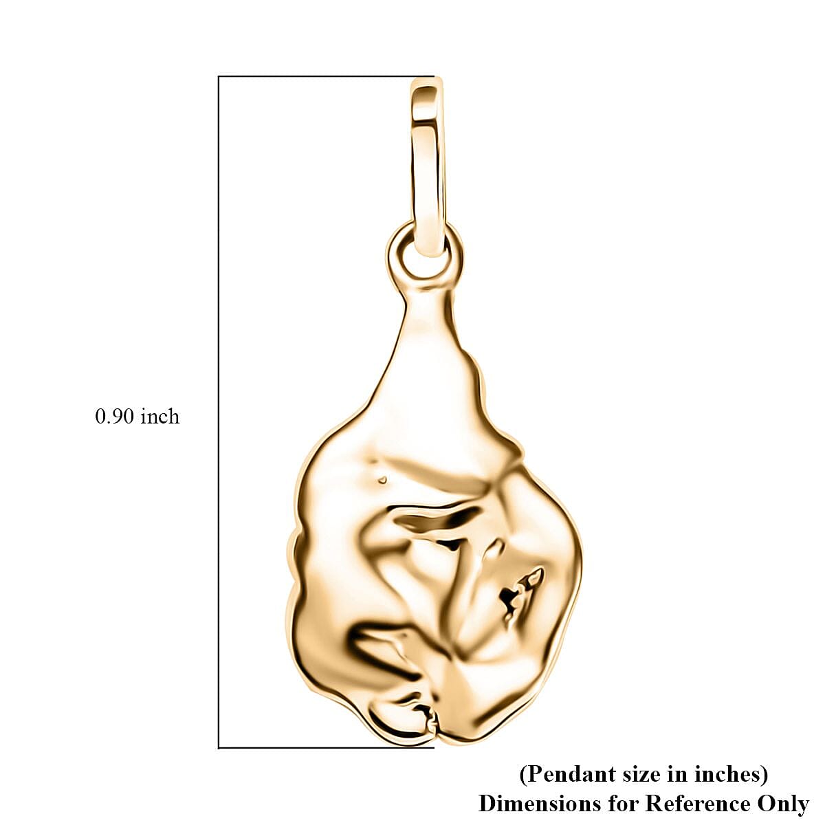 10K Yellow Gold Nugget Pendant without Chain 1.10 Grams