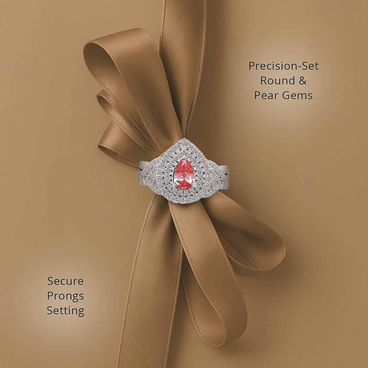 Luxuriant Lab Grown Pink and White Diamond VS 1.00 ctw Royal Crown Ring in Platinum Over Sterling Silver (Size 6.0) image number 4