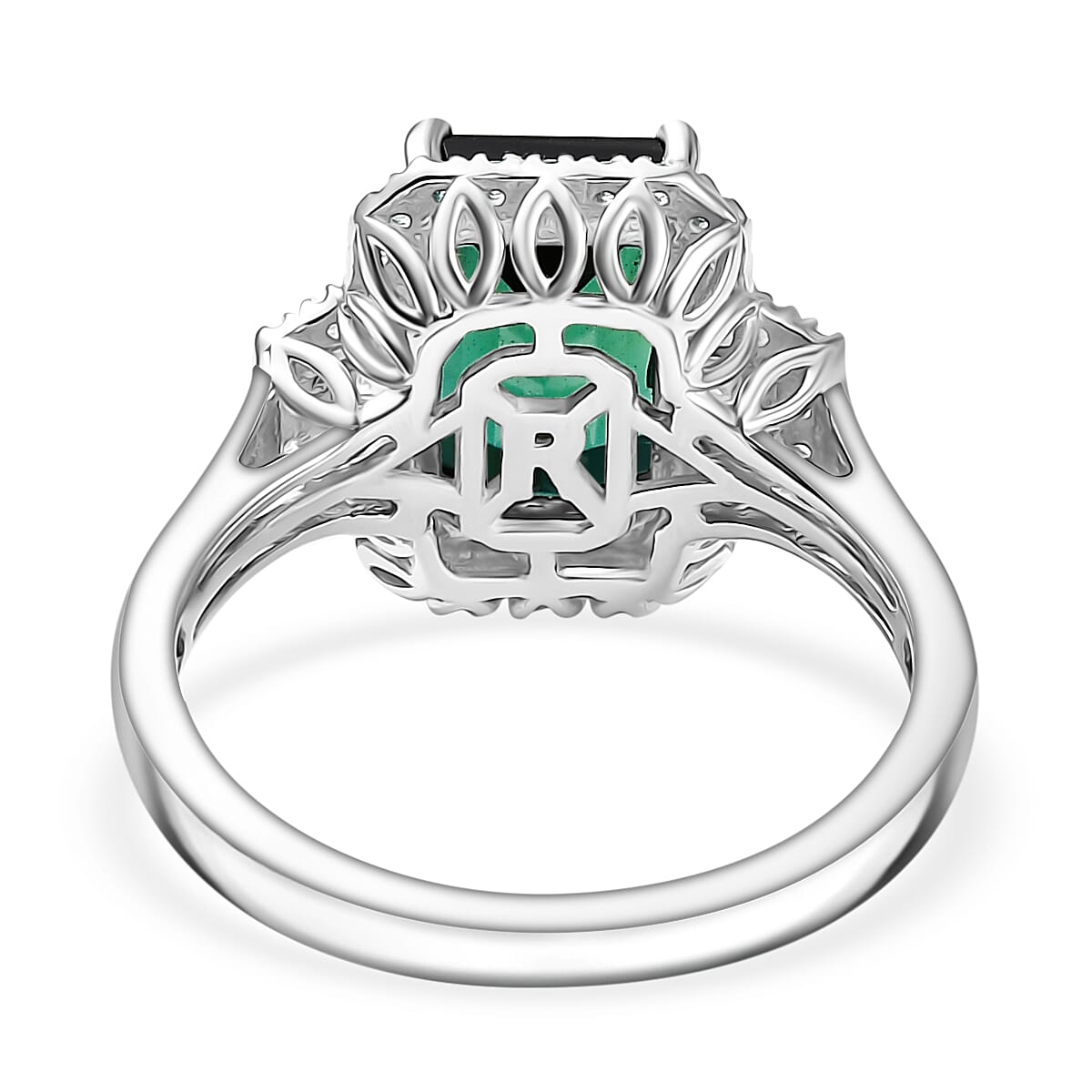 Rhapsody 950 Platinum AAAA Pirineu Lagoon Tourmaline, Paraiba Tourmaline and Diamond (E-F, VS2) (0.30 cts) Halo Ring (Size 9.5) (8.60 g) 5.25 ctw image number 4