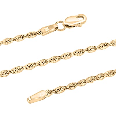 1.9mm Shinny Rope Chain Necklace in 10K Yellow Gold 1.60 Grams 20 Inches