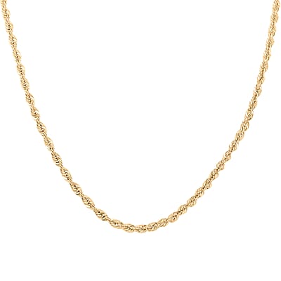 1.9mm Shinny Rope Chain Necklace in 10K Yellow Gold 1.60 Grams 20 Inches