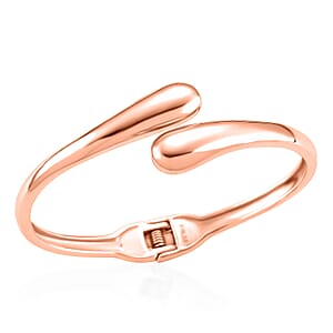 Bypass Bangle Bracelet in ION Plated RG Stainless Steel (7.50 In)