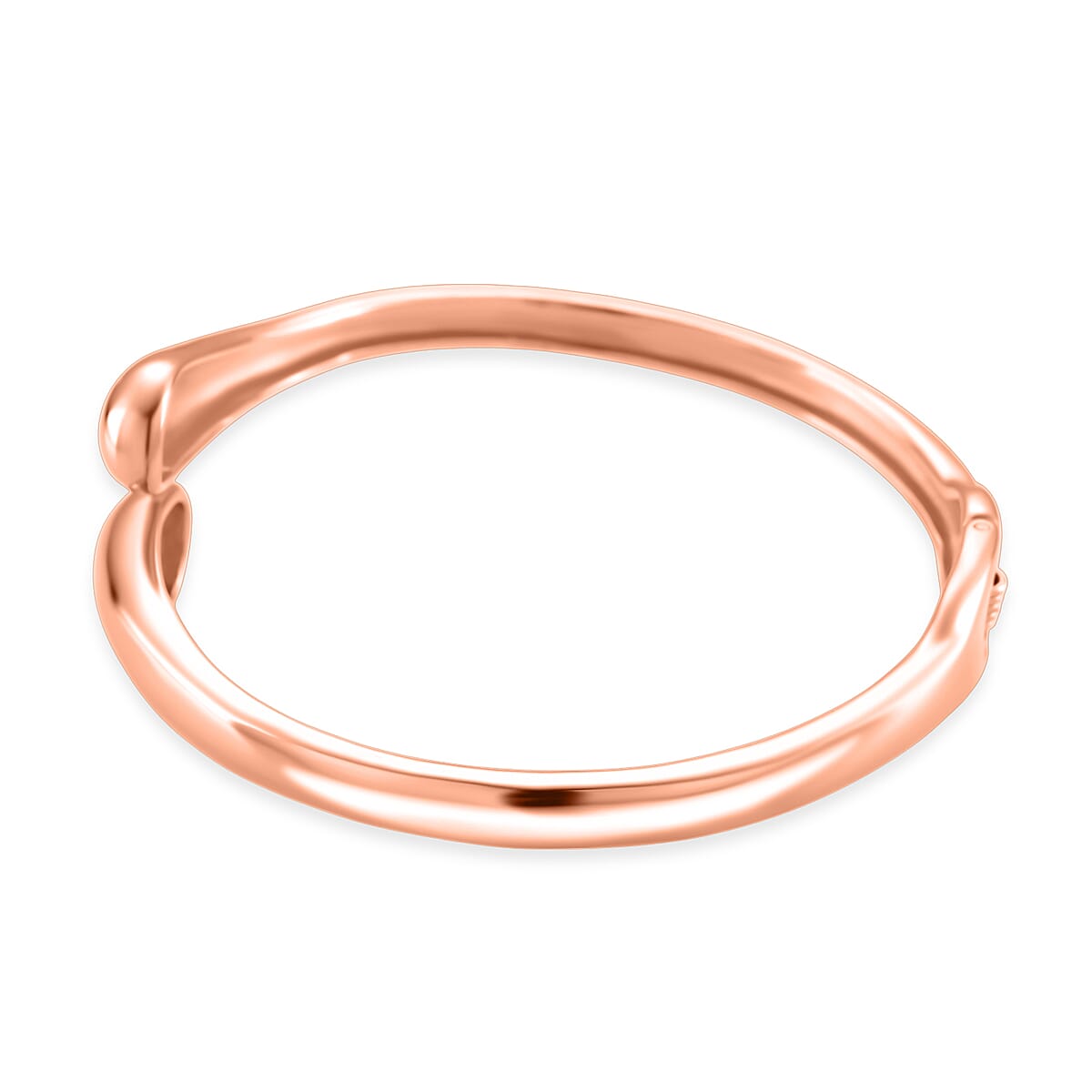 Bypass Bangle Bracelet in ION Plated RG Stainless Steel (7.50 In) image number 4