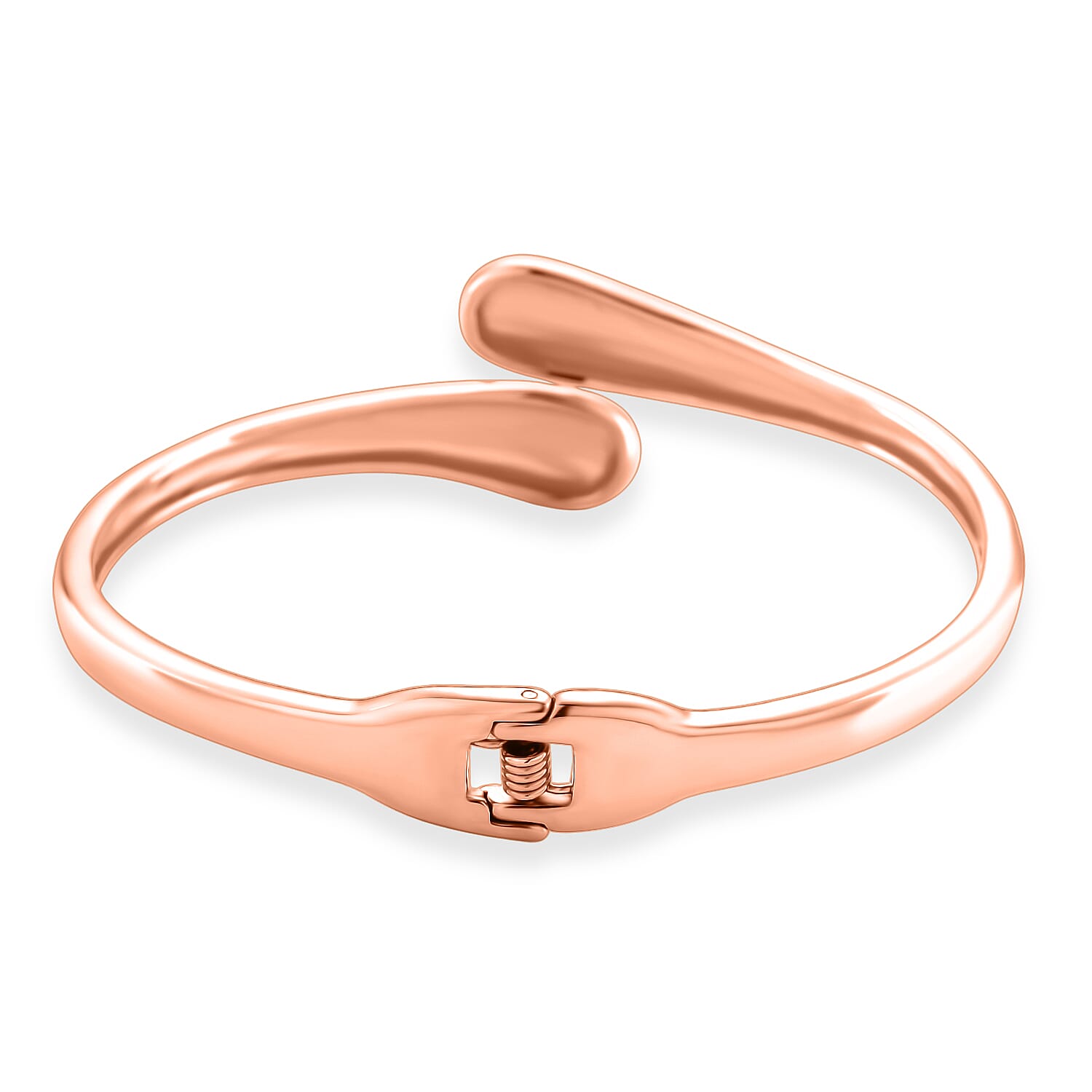 Bypass Bangle Bracelet in ION Plated RG Stainless Steel (7.50 In)