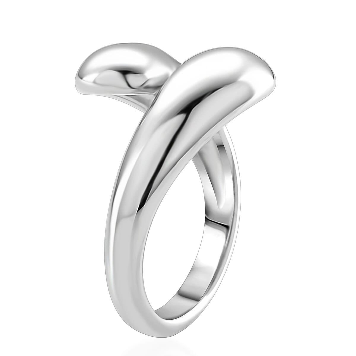 Bypass Ring in Stainless Steel (Size 10.0) image number 4