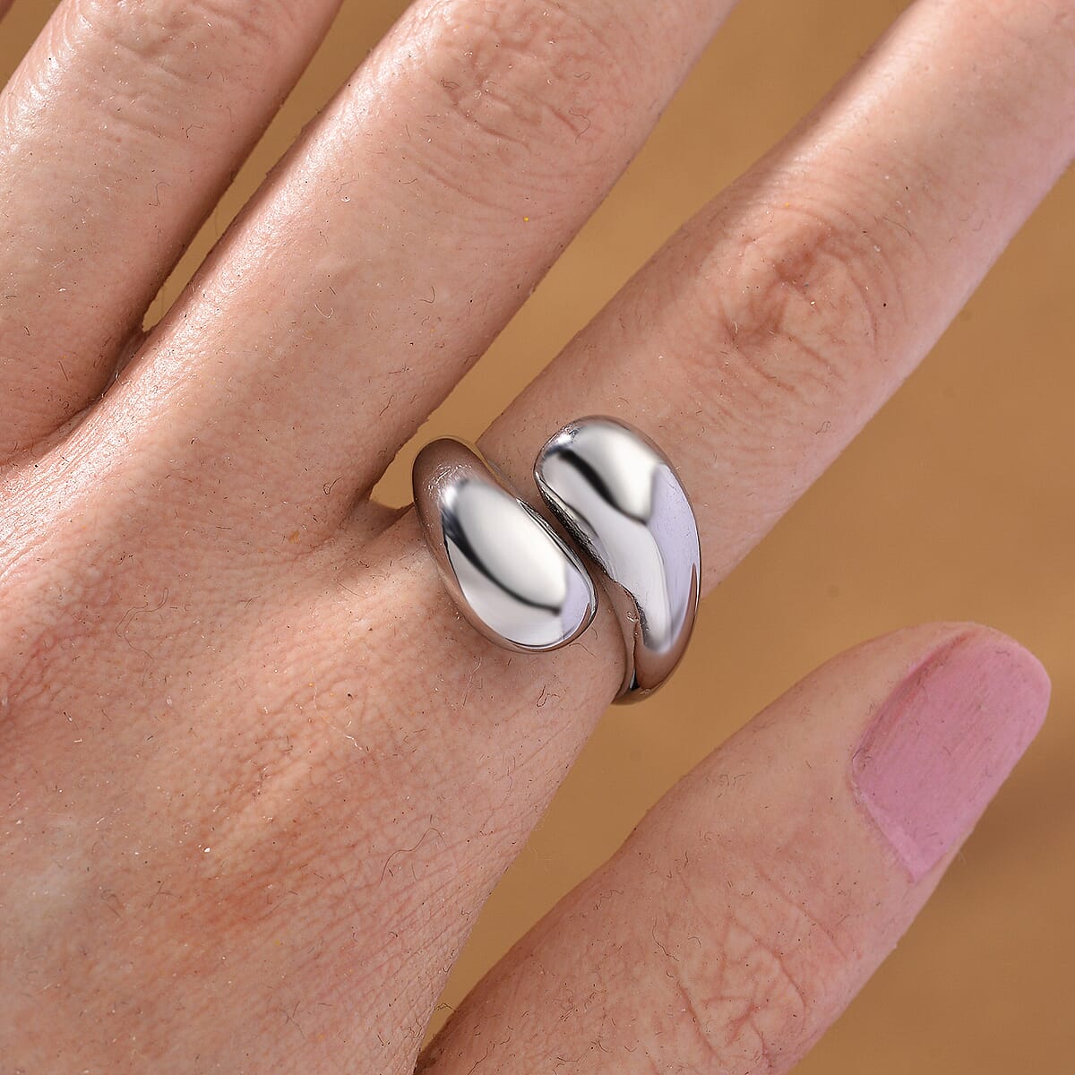 Bypass Ring in Stainless Steel (Size 6.0) image number 2