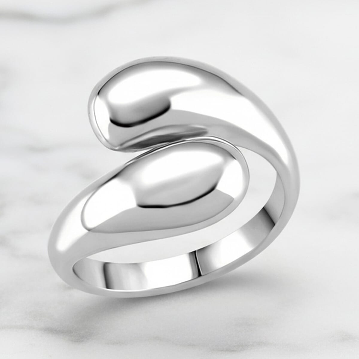 Bypass Ring in Stainless Steel (Size 7.0) image number 1