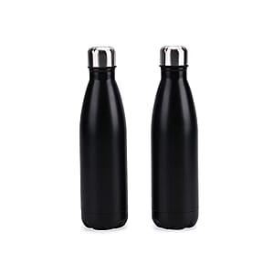Black Stainless Steel Double Wall 2pcs Bottles