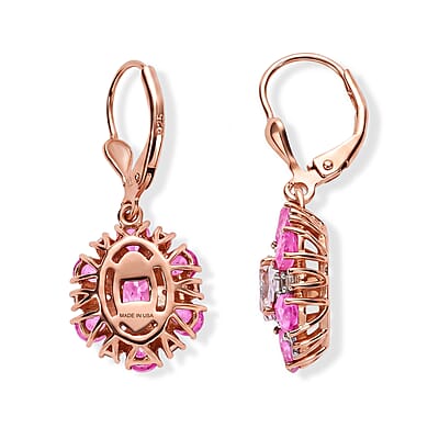 D'Joy Martha Rocha Kunzite and Multi Gemstone 5.00 ctw Sunrays Earrings in 18K Vermeil Rose Gold Over Sterling Silver