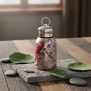 Koi Fish and Lotus Pattern 260ml Double Wall Stainless Steel Water Bottle