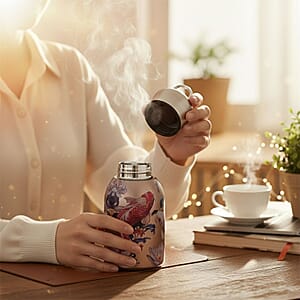 Koi Fish and Lotus Pattern 260ml Double Wall Stainless Steel Water Bottle