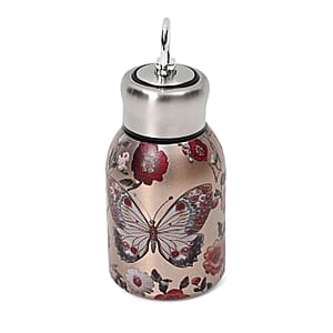 Butterfly Pattern 260ml Double Wall Stainless Steel Water Bottle