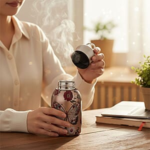 Butterfly Pattern 260ml Double Wall Stainless Steel Water Bottle