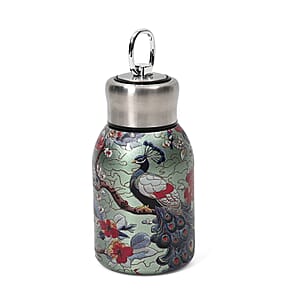 Peacock Pattern 260ml Double Wall Stainless Steel Water Bottle