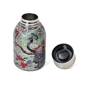 Peacock Pattern 260ml Double Wall Stainless Steel Water Bottle