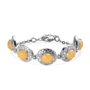 Yellow Aventurine 13.80 ctw Bracelet in Stainless Steel (6.50 In)