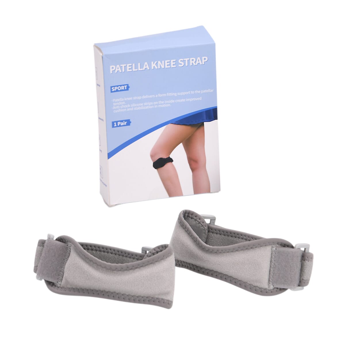 Grey One Pair of Patellar Girdle - One Size Fits All image number 5