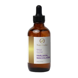 NutriVedic RASA Glow Hair, Skin, & Nails Elixir Supplement (2oz) Made in US