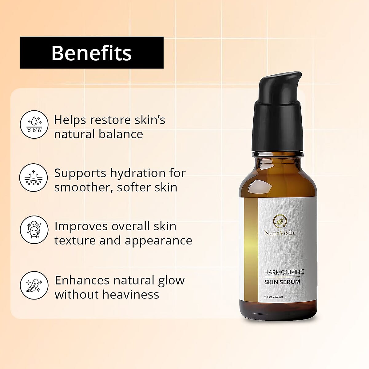 NutriVedic Harmonizing Skin Serum (2oz) Made in US (Ships in 5-7 Days) image number 1