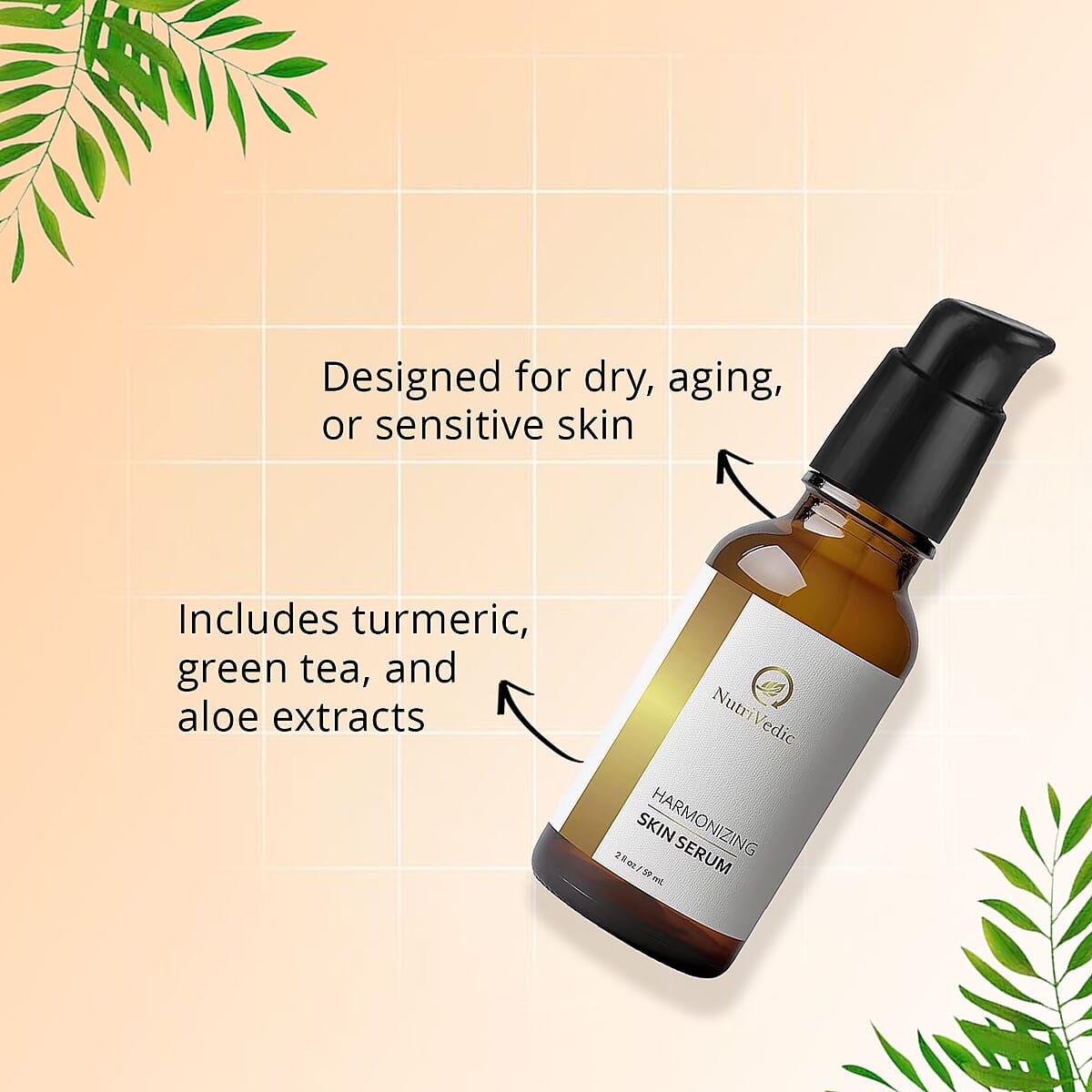 NutriVedic Harmonizing Skin Serum (2oz) Made in US (Ships in 5-7 Days) image number 3