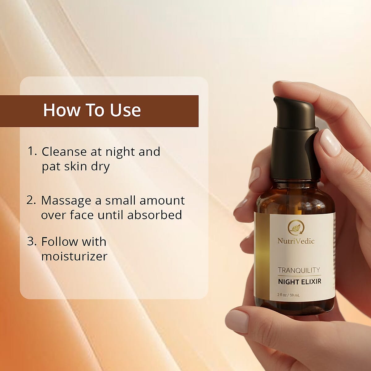 NutriVedic Tranquility Night Elixir (2oz) Made in US image number 3