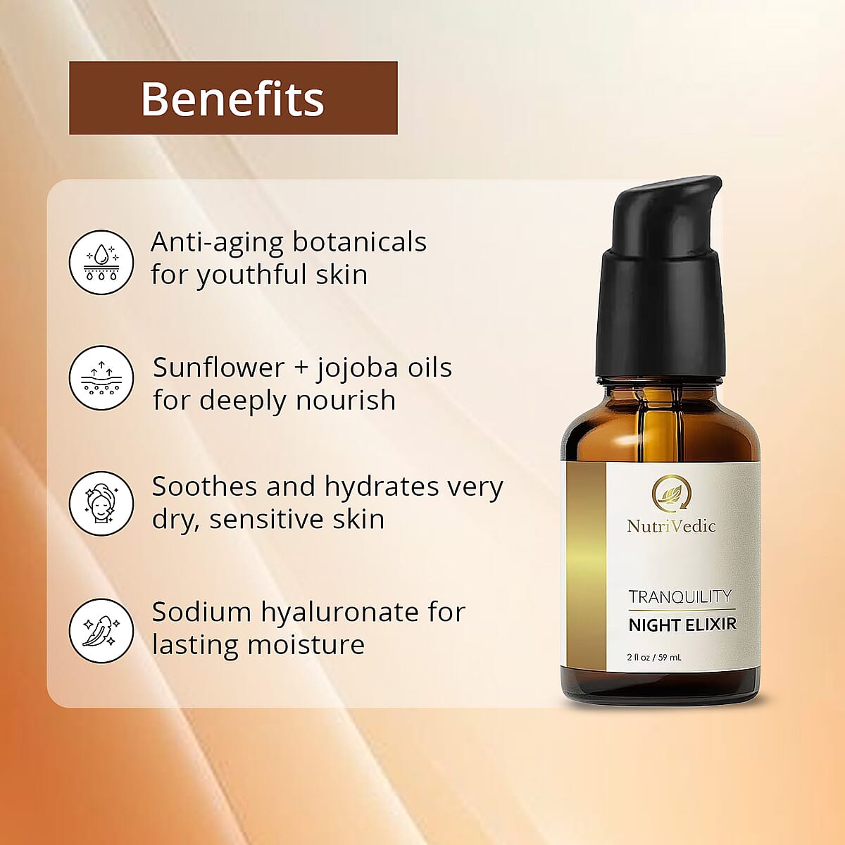 NutriVedic Tranquility Night Elixir (2oz) Made in US image number 4