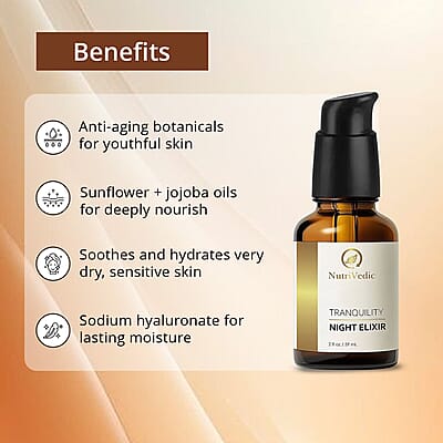 NutriVedic Tranquility Night Elixir (2oz) Made in US
