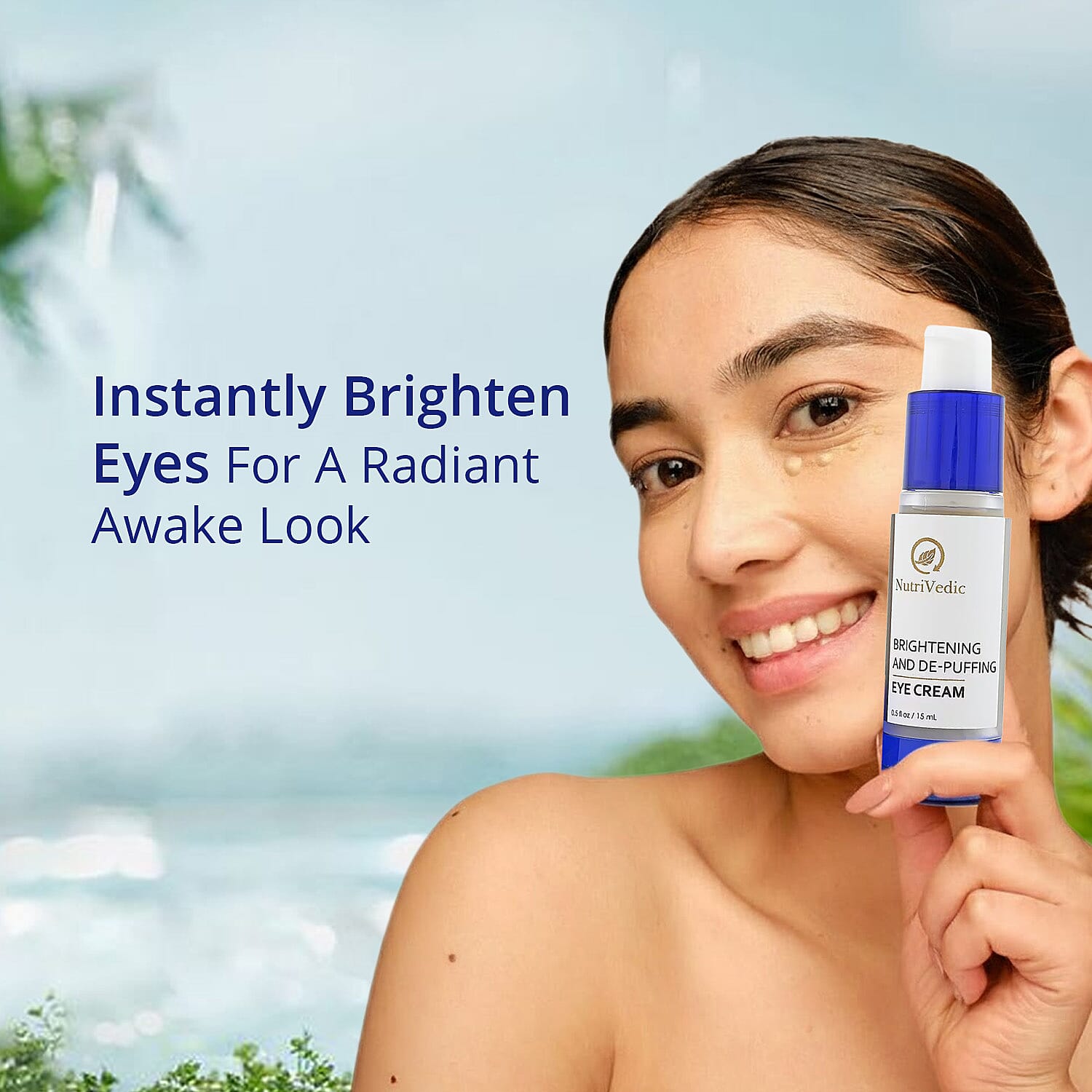 NutriVedic Brightening and De-Puffing Eye Cream