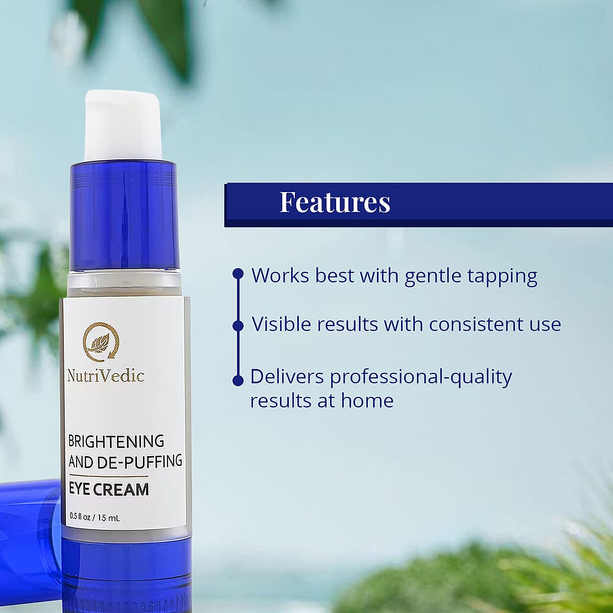 NutriVedic Brightening and De-Puffing Eye Cream (Ships in 5-7 Days) image number 3