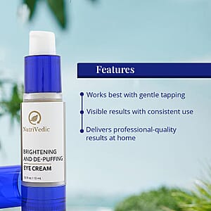 NutriVedic Brightening and De-Puffing Eye Cream (Ships in 5-7 Days)