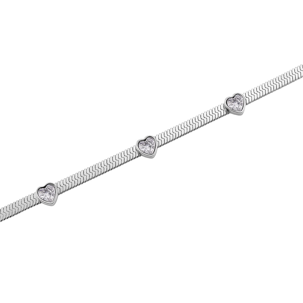 EverTrue Quintessence of Love Austrian Crystal Station Choker in ION Plated Stainless Steel 20-22 Inches image number 3