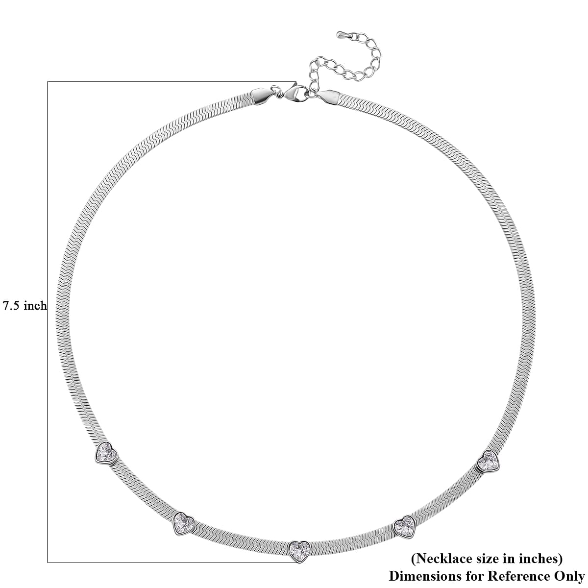 EverTrue Quintessence of Love Austrian Crystal Station Choker in ION Plated Stainless Steel 20-22 Inches image number 5