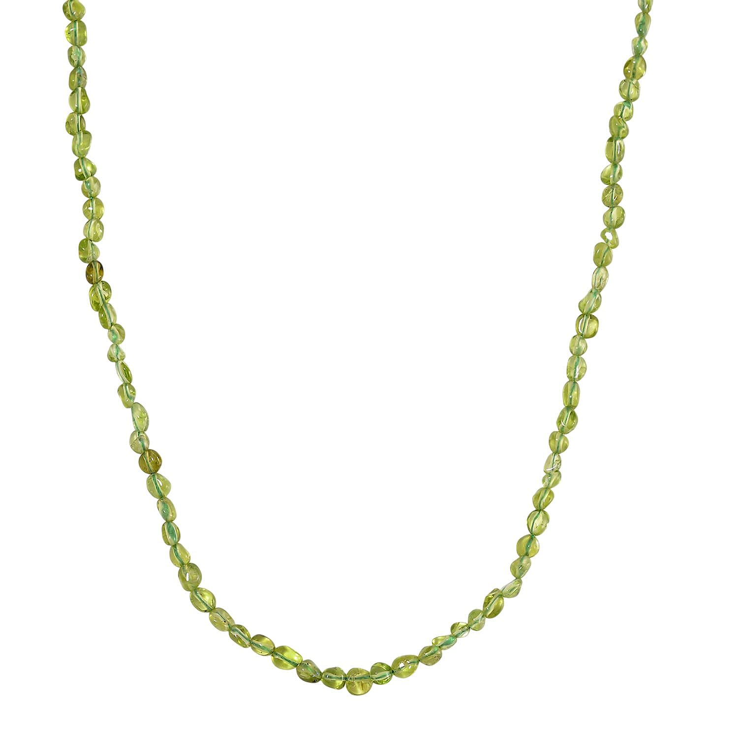 Hebei Peridot 65.00 ctw Adjustable Necklace in 14K YG Over Sterling Silver