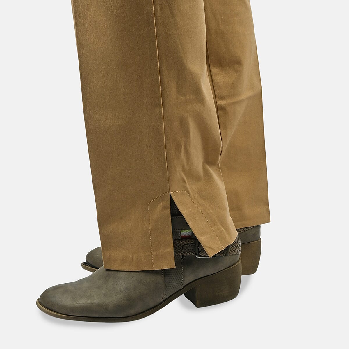 Isaac Mizrahi Medium Camel Regular 24/7 Stretch Full Length Pant - Size 18 image number 5