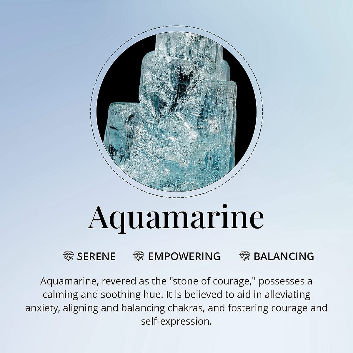 Luxoro 14K White Gold AAA Santamaria Aquamarine, White Diamond (I2) (0.24 cts) Ring (Size 7.5) 1.50 ctw image number 6