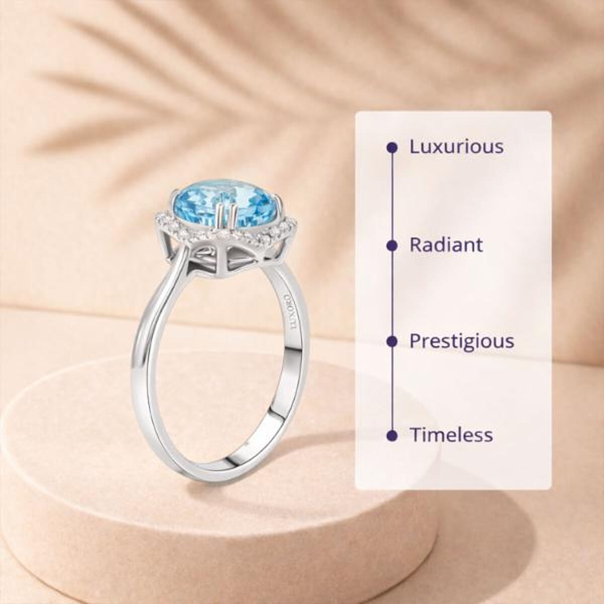 Certified & Appraised Luxoro AAA Santa Maria Aquamarine and G-H I2 Diamond 3.35 ctw Ring in 14K White Gold (Size 10.5) image number 3