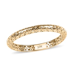 Mirage Collection 10K Yellow Gold Ring (Size 7.0) 0.89 Grams 
