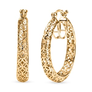 Mirage Collection Hoop Earrings in 10K Yellow Gold 2.35 Grams
