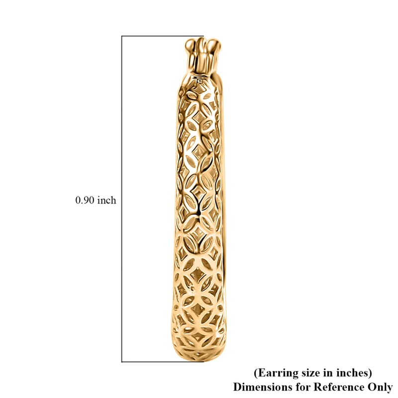 Mirage Collection Hoop Earrings in 10K Yellow Gold 2.35 Grams