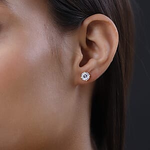 120 Facet Moissanite 2.00 ctw Solitaire Stud Earrings in 10K Yellow Gold (Del. in 10-12 Days)