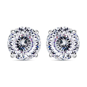 120 Facet Moissanite 1.95 ctw Earrings in 10K White Gold (Del. in 10-12 Days)
