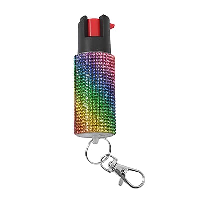 Closeout Rainbow Rhinestone Stun Gun & Pepper Spray